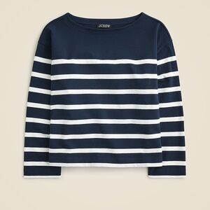 J Crew Mariner jersey relaxed boatneck T shirt in stripe